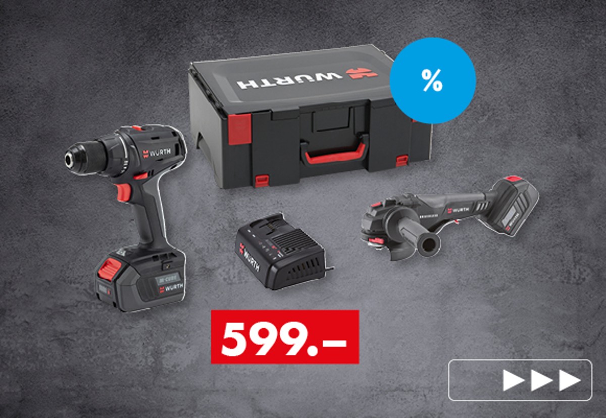 Coffret DUO Li-Ion 18 V ABS/AWS 18 compact M-CUBE