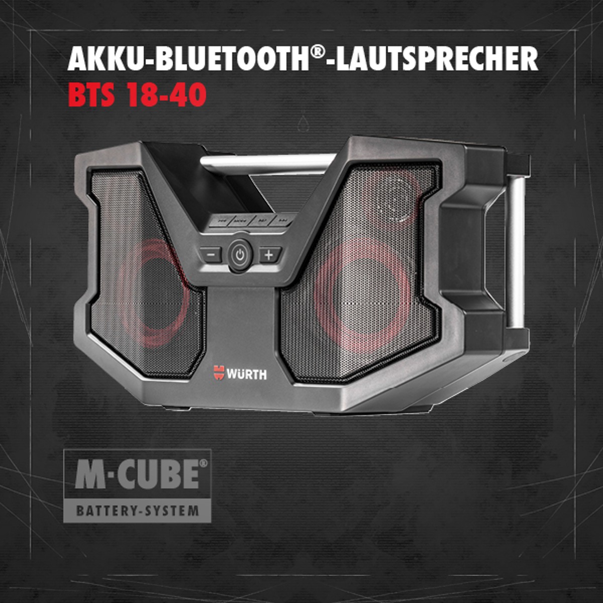 Akku-Bluetoothlautsprecher BTS 18-40 M-CUBE