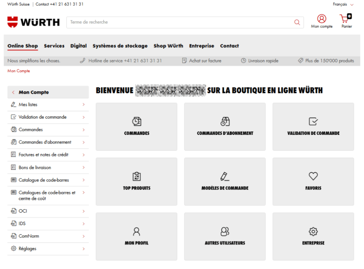 Mon compte new