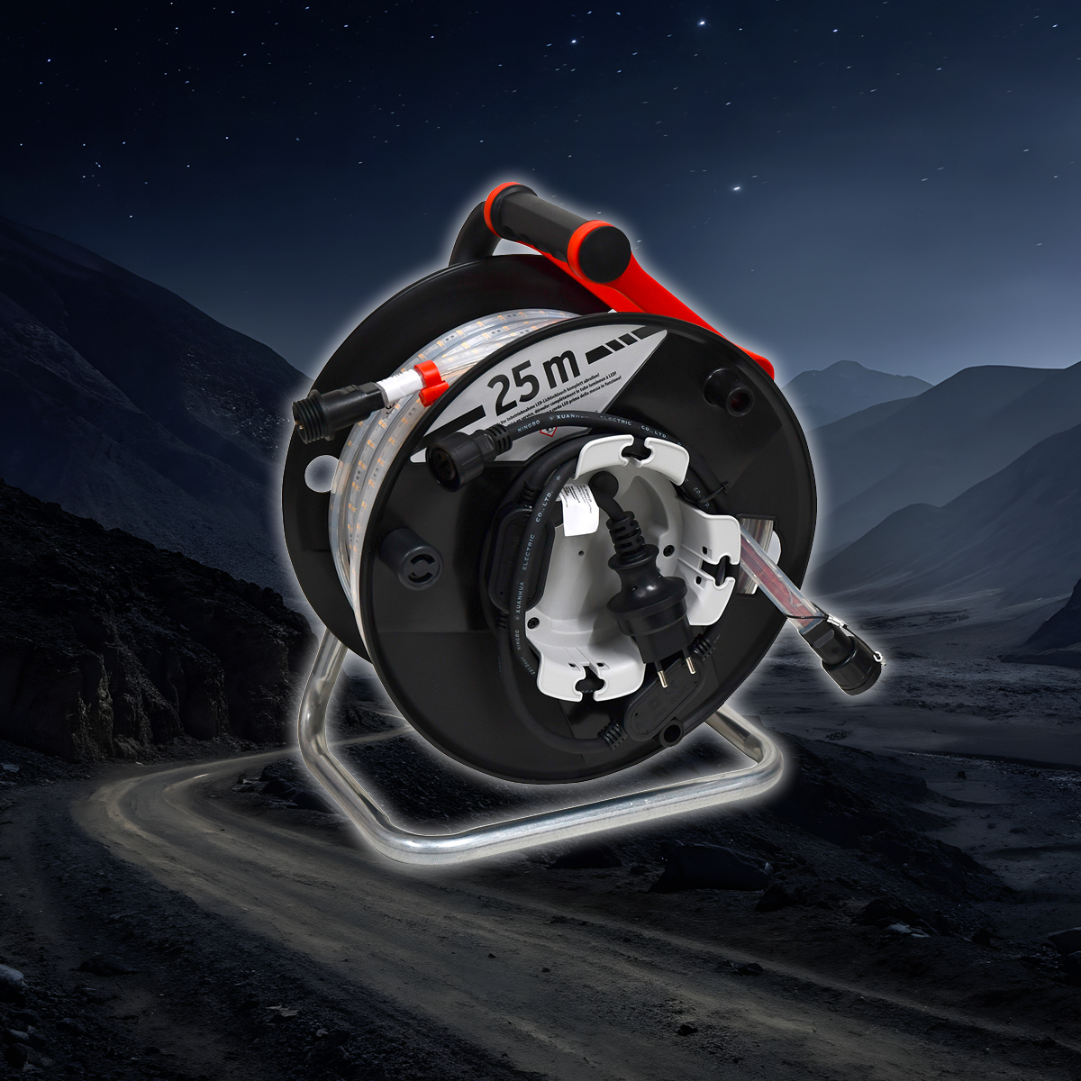 LED-Lichtschlauch auf Aufbewahrungstrommel