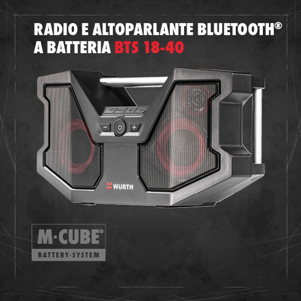 Radio e altoparlante Bluetooth a batteria BTS 18-40