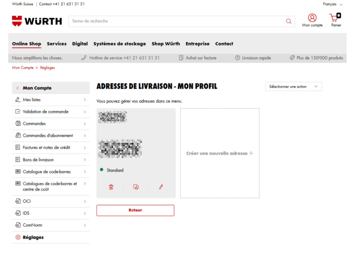 Adresse personnelle pour votre utilisateur