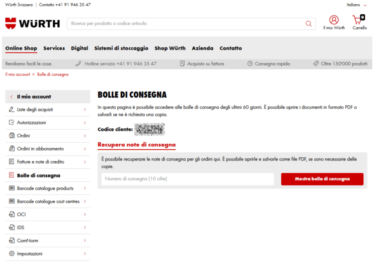 Dove posso trovare le mie bolle di consegna?