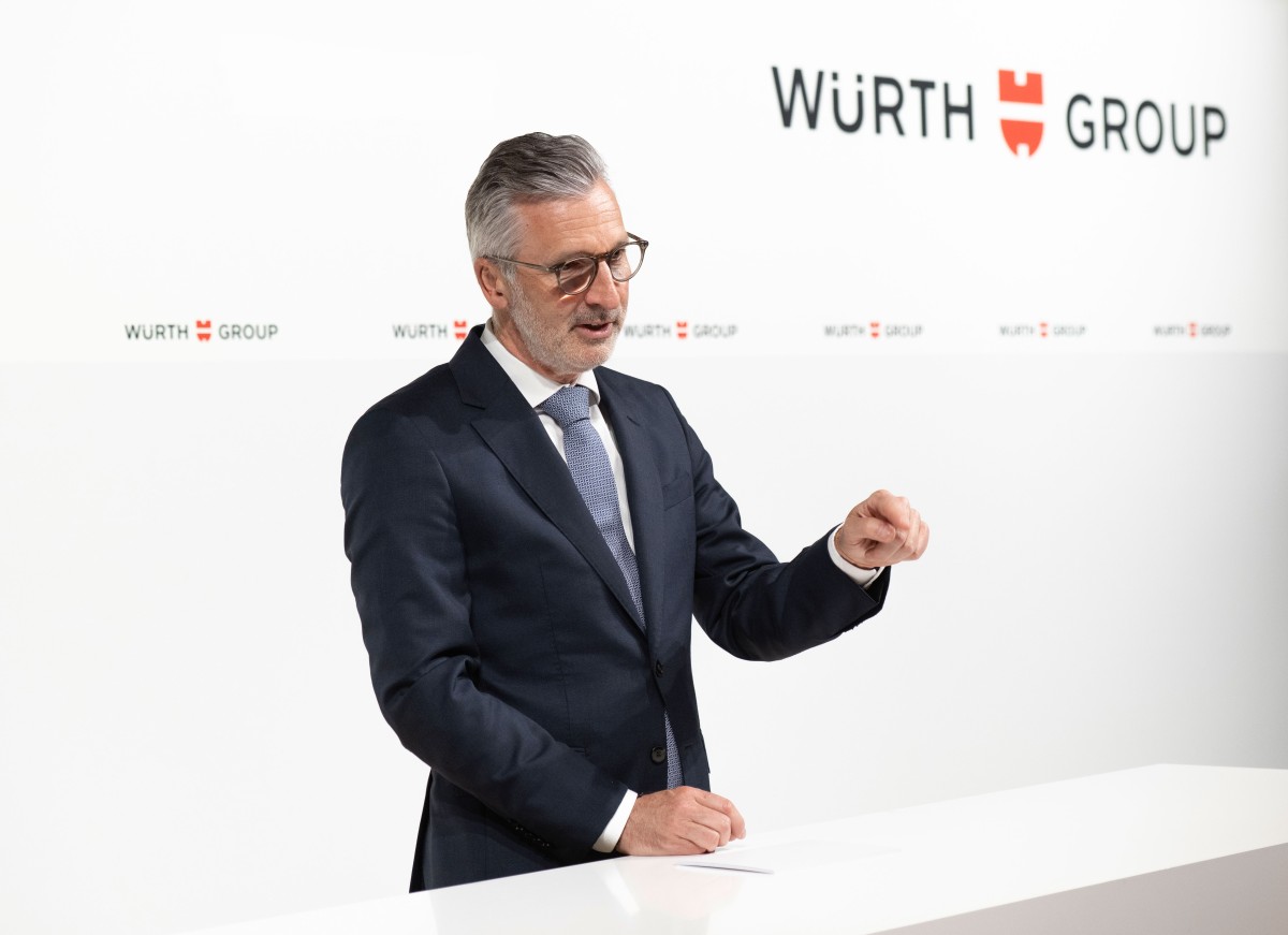 Robert Friedmann, Sprecher der Konzernführung der Würth-Gruppe, bei der Bilanzpressekonferenz der Würth-Gruppe. © Würth / Peter Petter